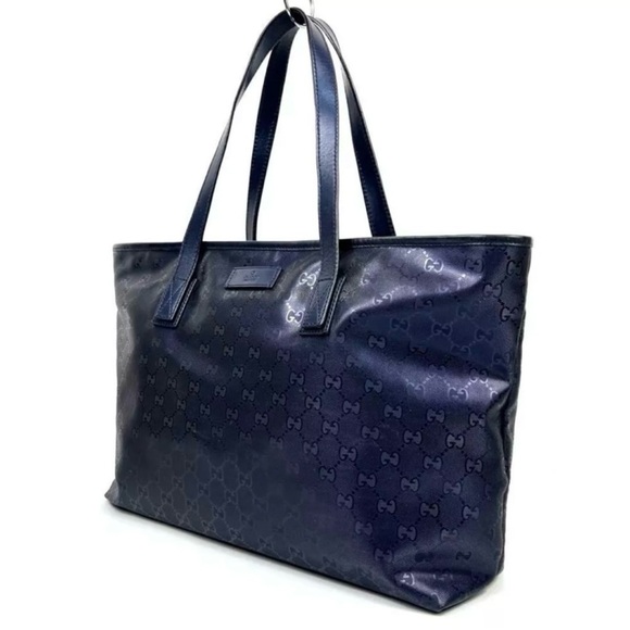 GUCCI GUCCISIMA GG Monogram Imprime Tote bag Shoulder Bag Purple Blue Large - Picture 8 of 8